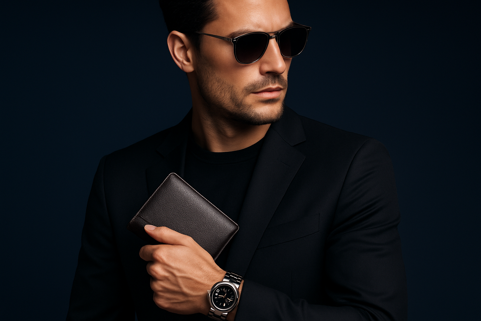 may the men more furthered up and a better sunglass and better lightung and the background color showing more